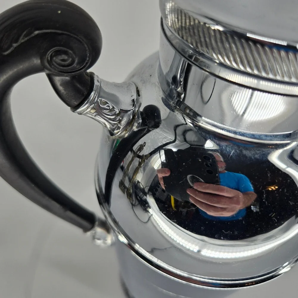 Farber Brothers Krome Kraft Cocktail Shaker Art Deco‎ Chrome Bakelite Handle 12